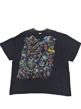 Vtg LIQUID BLUE Gang of Joker Killer Clowns T-Shirt Delta Pro Weight Black 3XL